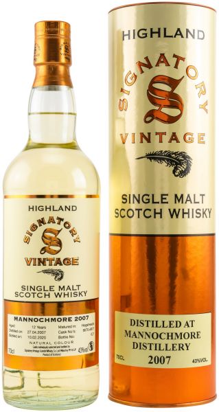 Mannochmore 12 Jahre 2007/2020 Signatory Vintage Vintage #6670+6671 43% vol.