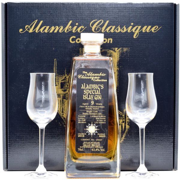 Alambic's Special Islay Gin 2016/2025 Bunnahabhain Cask Alambic Classique 63,4% vol. SET