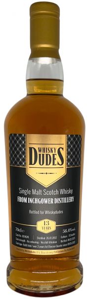 Inchgower 13 Jahre 2012/2025 1st Fill Oloroso Sherry Whiskydudes 56,4% vol.