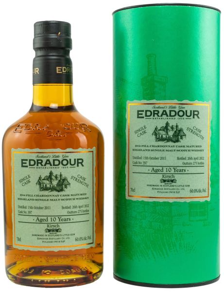 Edradour 10 Jahre 2011/2022 Chardonnay Single Cask #397 60% vol.