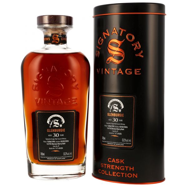 Glenburgie 30 Jahre 1995/2026 1st Fill Oloroso #2 Signatory Symington’s Choice 53,2% vol.