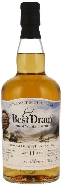 Deanston 11 Jahre 2012/2023 1st Fill Guyana Rum Cask Best Dram 55,7% vol.