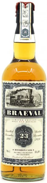 Braeval 23 Jahre 1997/2020 Jack Wiebers Old Train Line 51% vol.