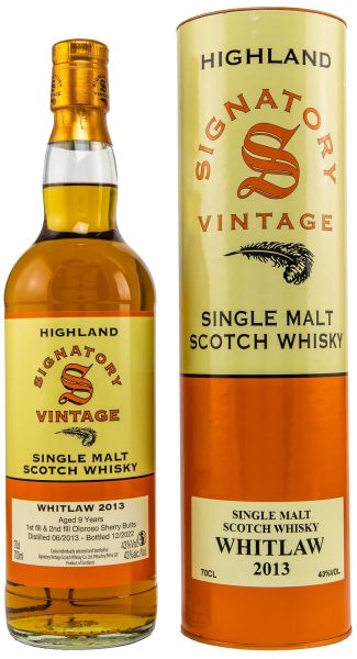 Whitlaw 2013/2022 Sherry Cask Signatory Vintage 43% vol.