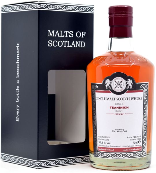 Teaninich 12 Jahre 2010/2022 Port Cask Malts of Scotland 54,8% vol.