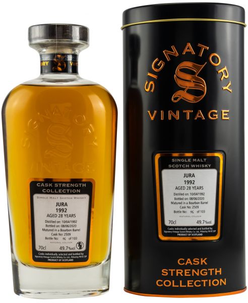 Jura 28 Jahre 1992/2020 Signatory Vintage Cask Strength Collection #2509 49,7% vol.