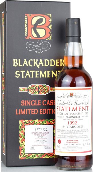 Bladnoch 24 Jahre 1992/2017 Wine Cask Blackadder Statement Raw Cask 51,2% vol.